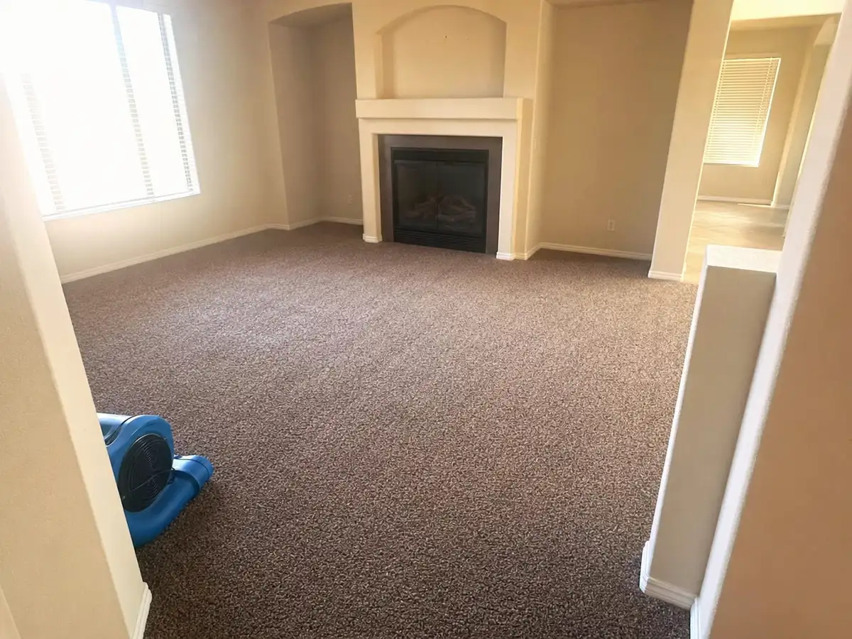 Freshly cleaned carpet with the furniture back in place — completed job in Marina Del Rey, CA